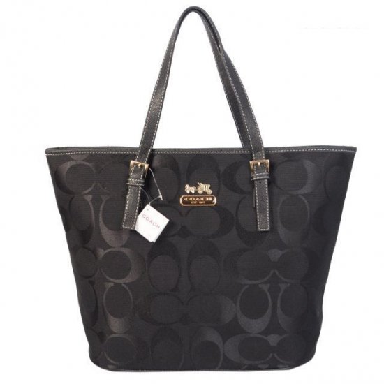 Coach Legacy In Signature Medium Black Totes ACQ | Women - Click Image to Close